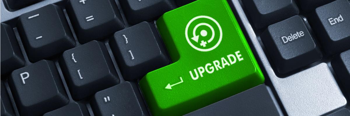 green upgrade button on keyboard